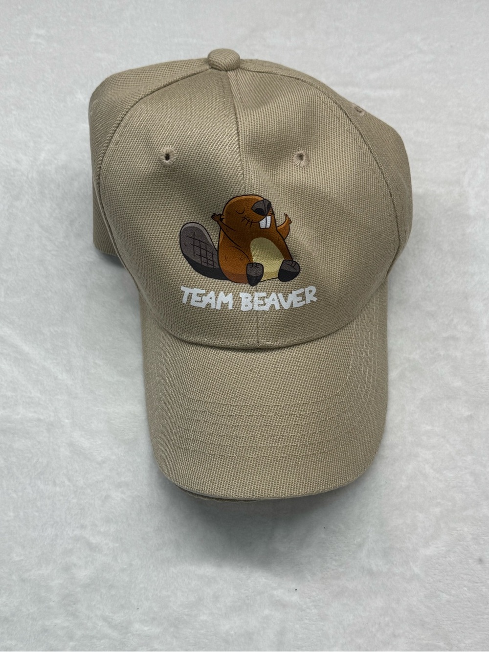 Team Beaver Khaki Hat Beaver Revenge Enemy Adjustable Baseball Cap - Picture 2 of 5